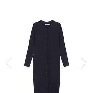 (Navy) Solika Jaden ribbed button down dress!